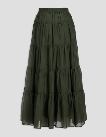 cotton silk skirt