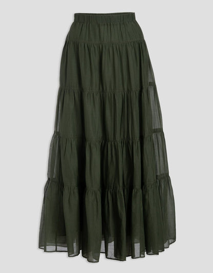cotton silk skirt