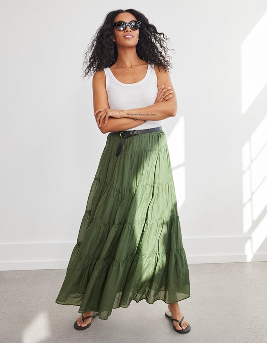cotton silk skirt