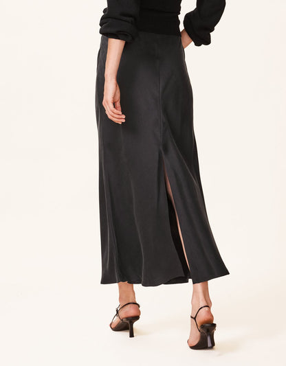 silk column skirt