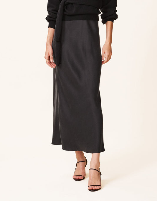 silk column skirt