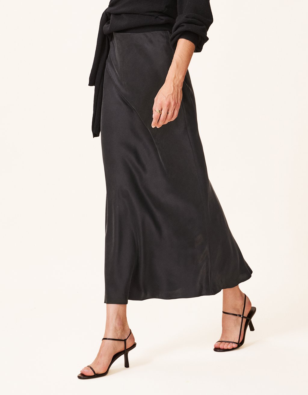 silk column skirt
