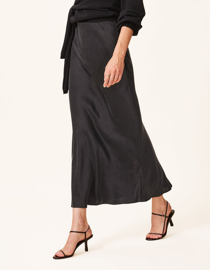 silk column skirt