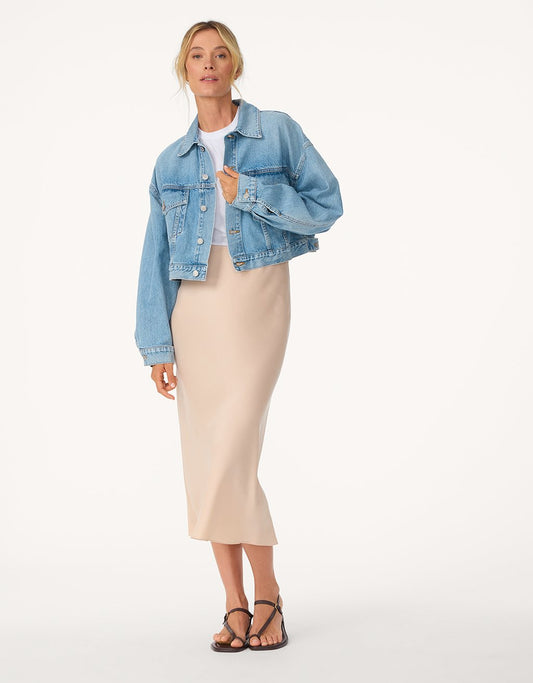 silk column skirt