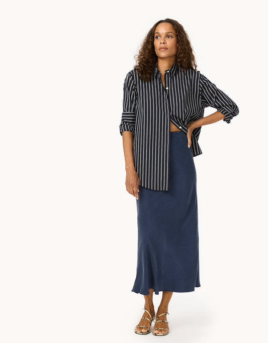silk column skirt