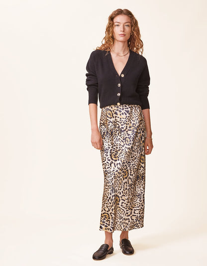 silk column skirt