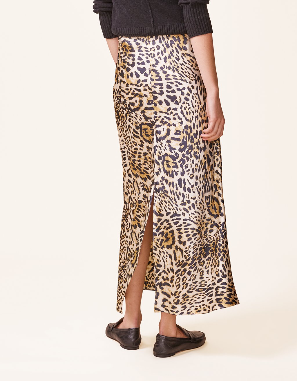 silk column skirt