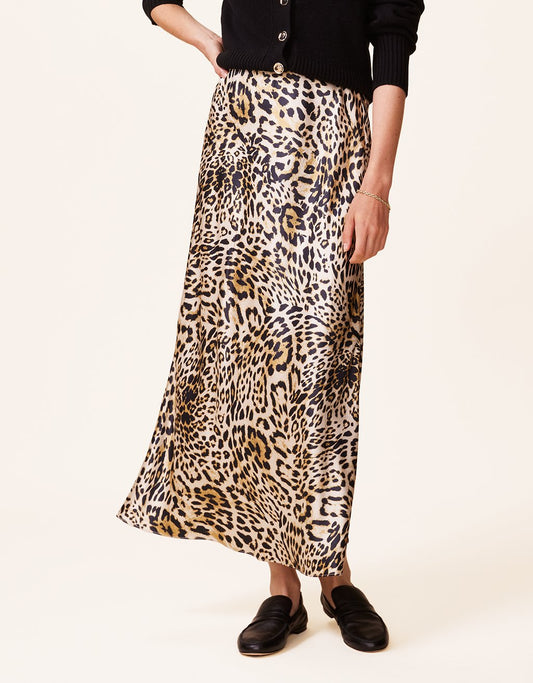silk column skirt