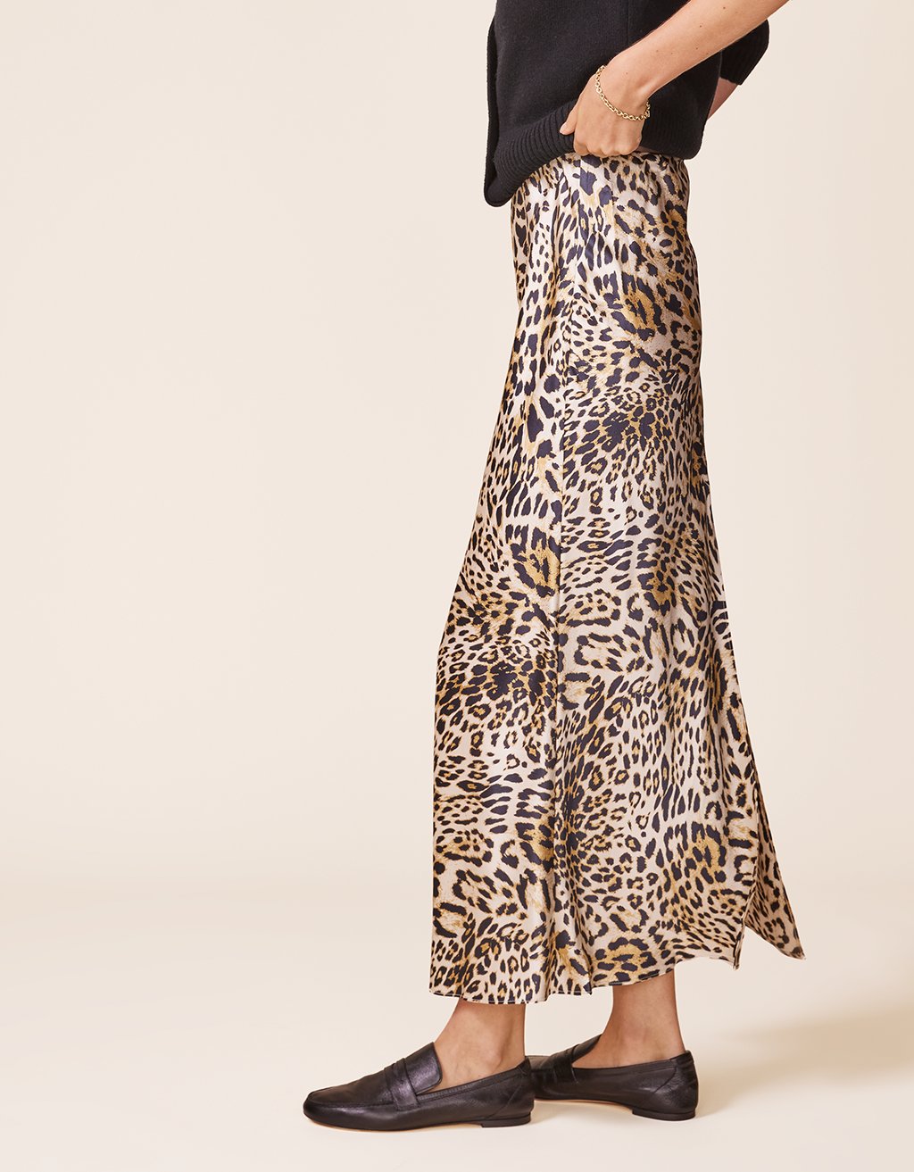 silk column skirt