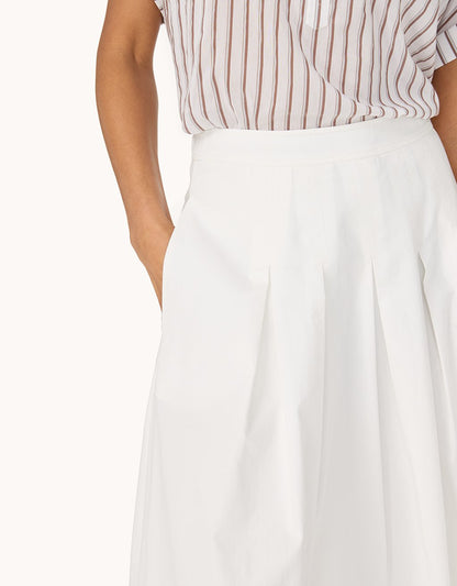 sateen a line skirt