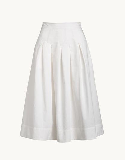 sateen a line skirt