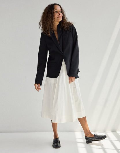 sateen a line skirt