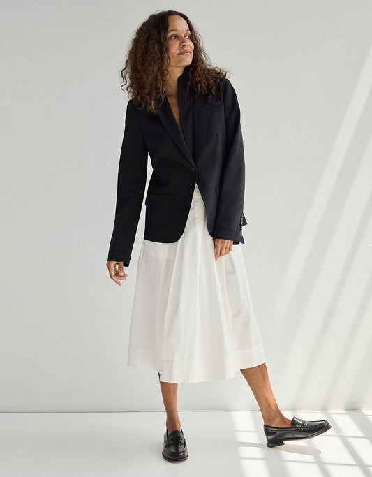 sateen a line skirt