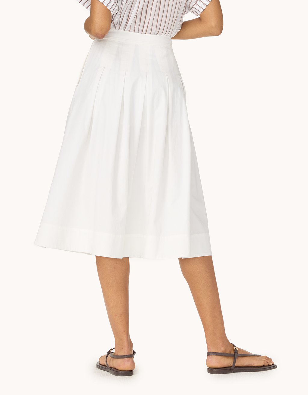 sateen a line skirt