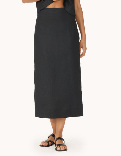 linen pencil skirt