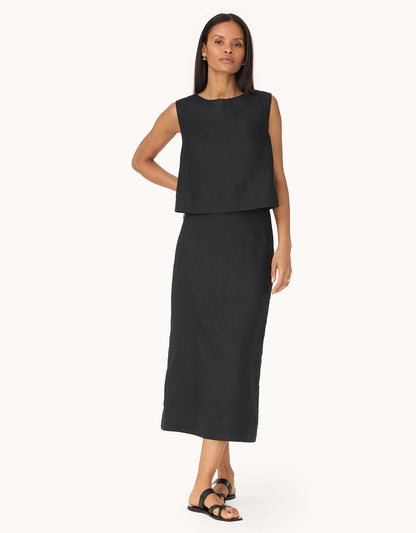 linen pencil skirt
