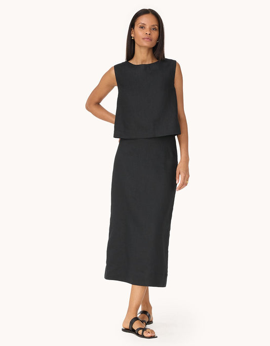 linen pencil skirt