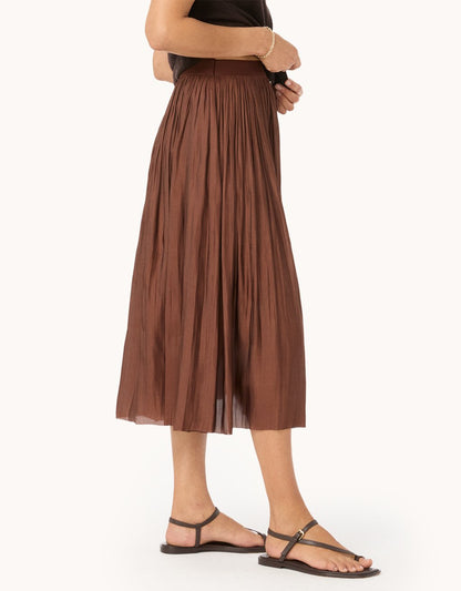 Pleated Maxi Skirt