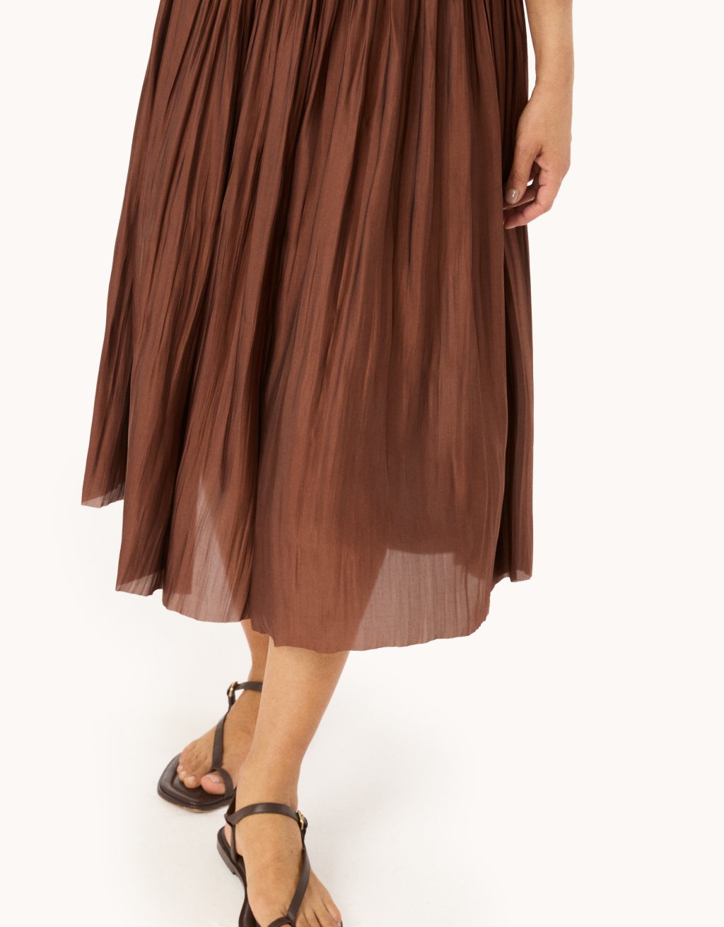 Pleated Maxi Skirt