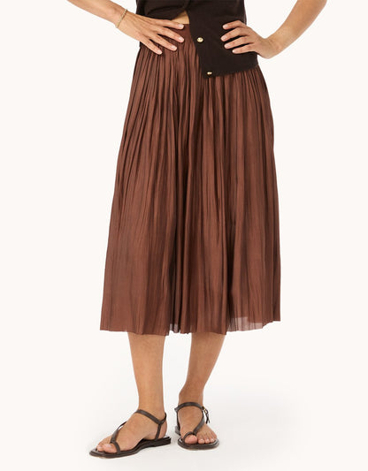 Pleated Maxi Skirt