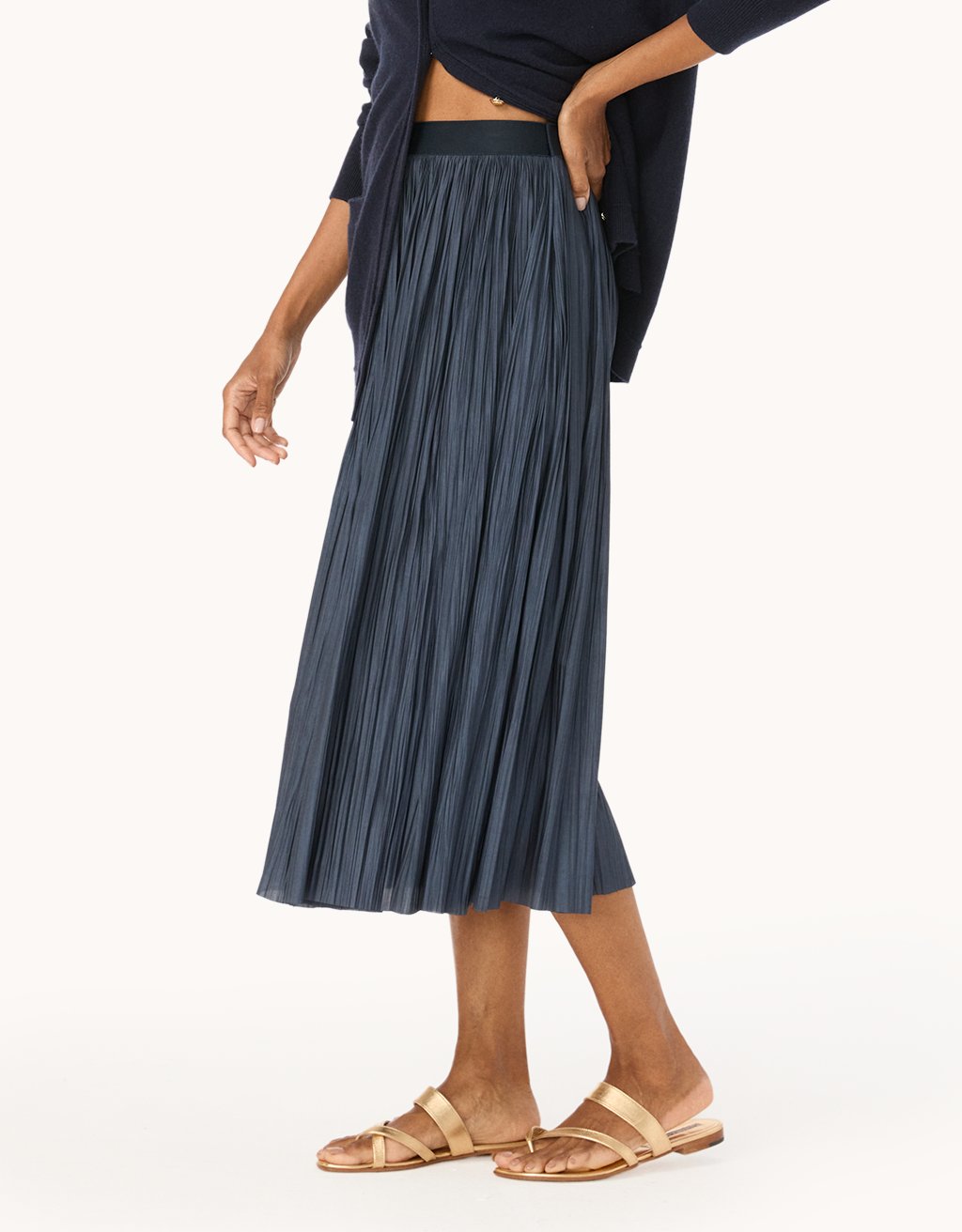 Pleated Maxi Skirt