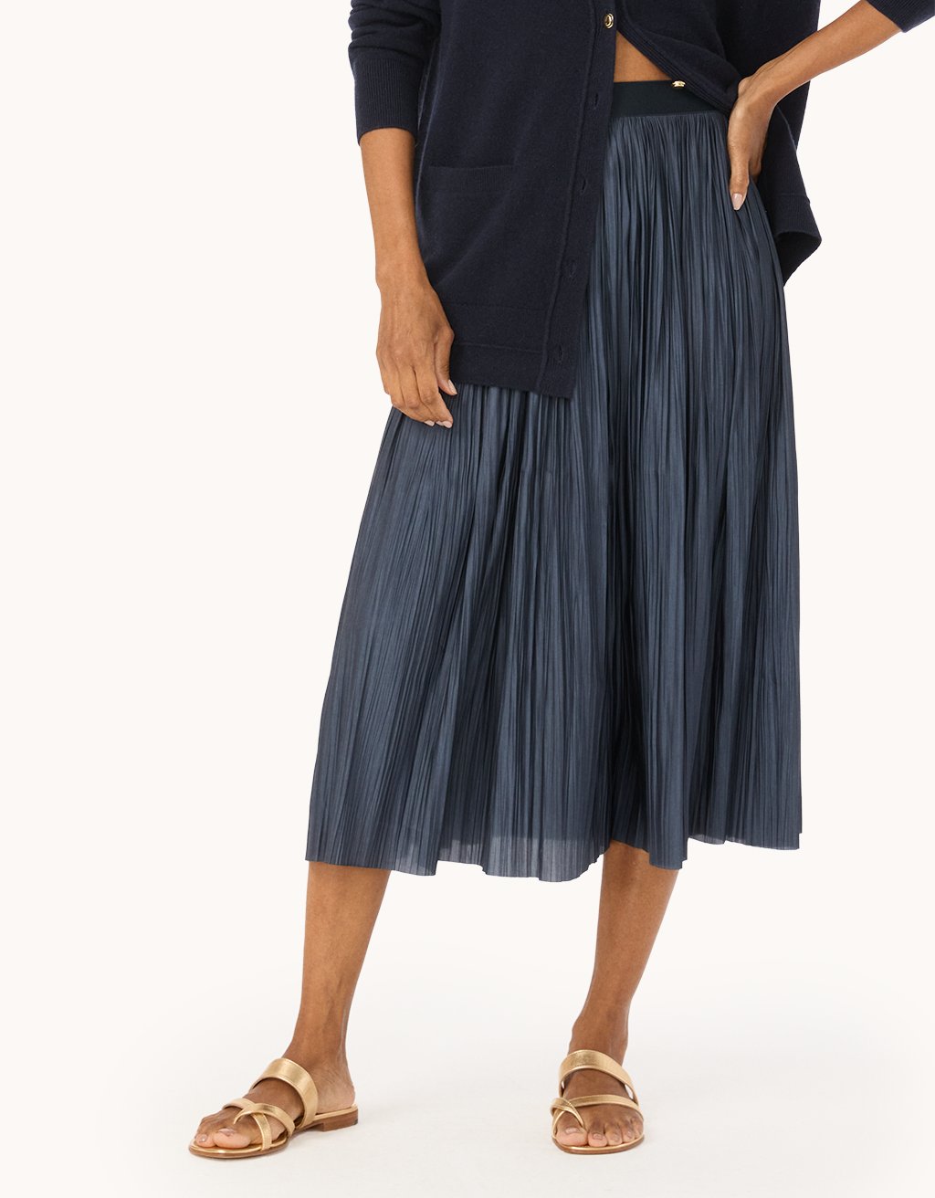 Pleated Maxi Skirt