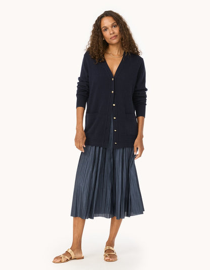 Pleated Maxi Skirt