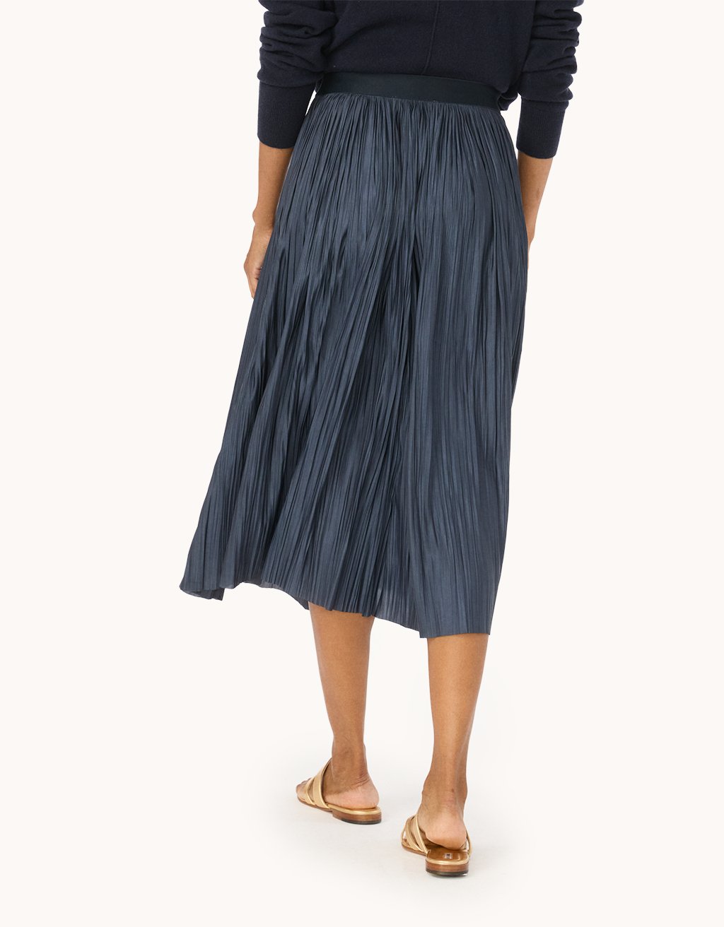 Pleated Maxi Skirt