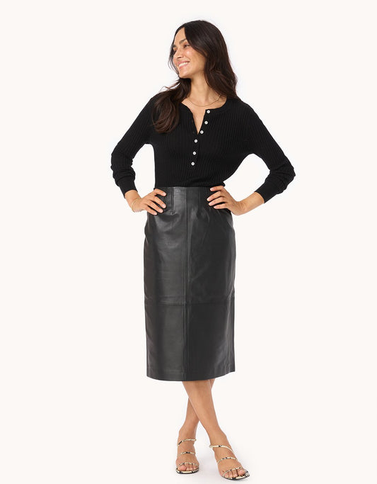 Leather Pencil Skirt