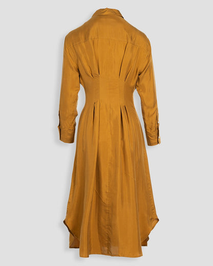 silk shirt dress