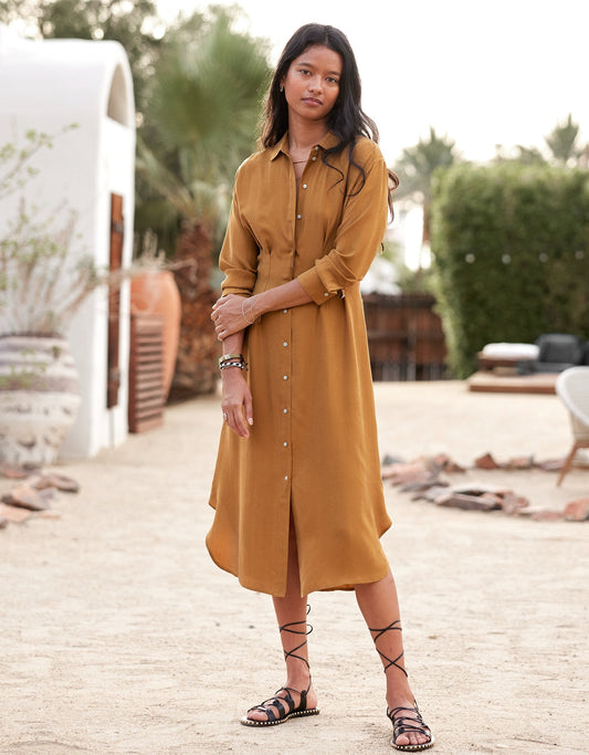 silk shirt dress