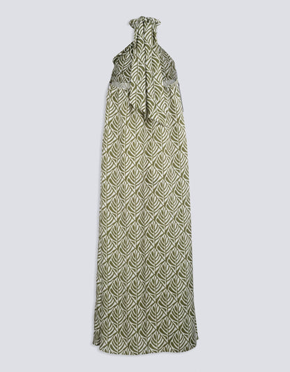 washable silk halter dress