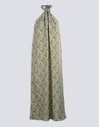 washable silk halter dress