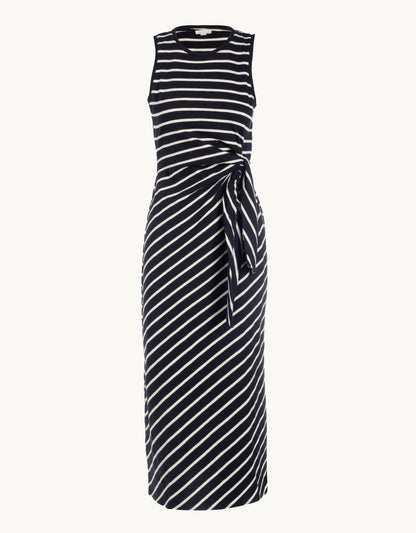 cotton side tie dress
