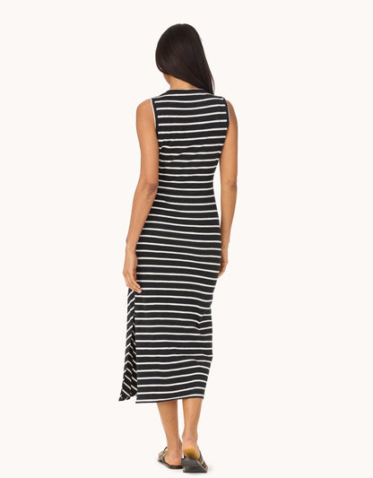 cotton side tie dress
