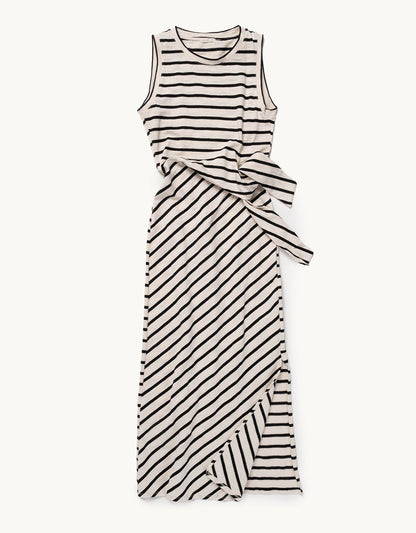 cotton side tie dress