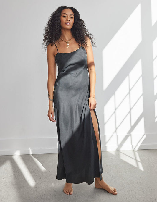 silk slip dress