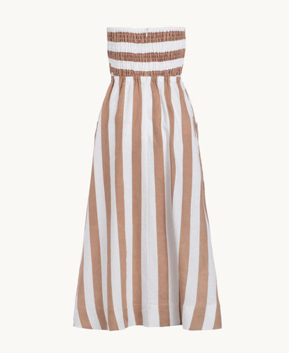 Strapless Linen Dress