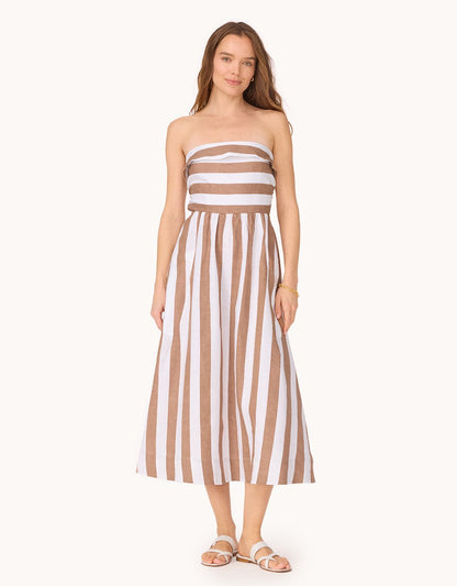 Strapless Linen Dress