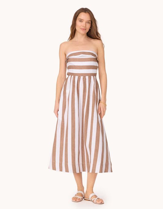Strapless Linen Dress