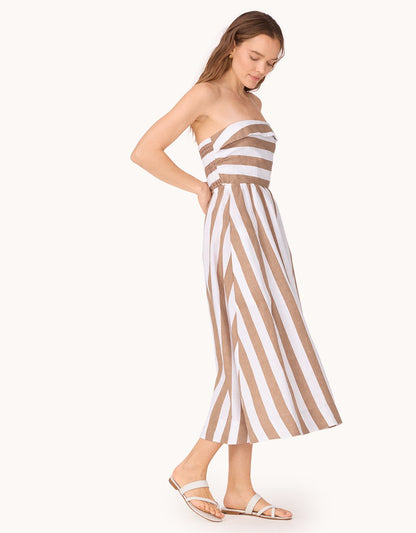Strapless Linen Dress