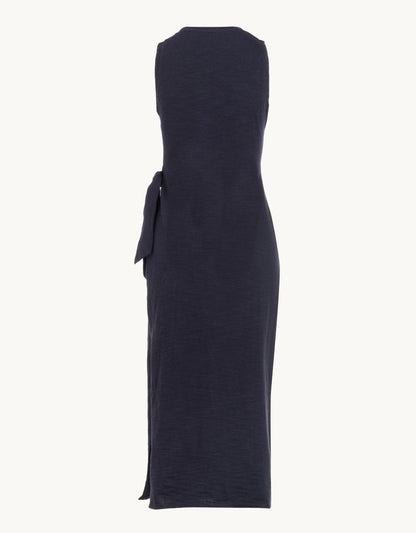 cotton side tie dress