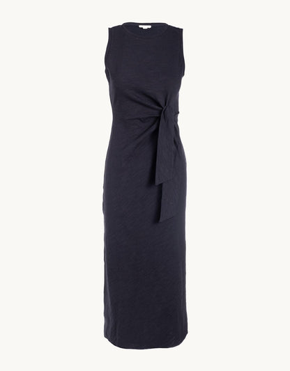 cotton side tie dress