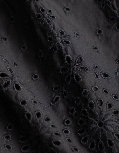 embroidered poplin dress