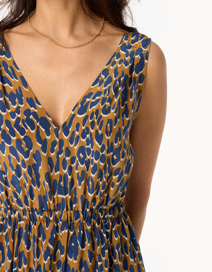 Silk Leopard Midi Dress