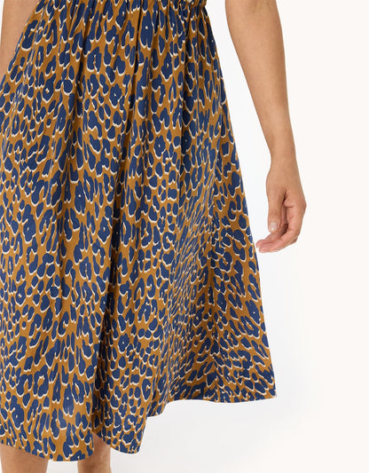 Silk Leopard Midi Dress
