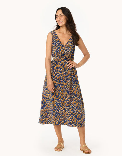 Silk Leopard Midi Dress