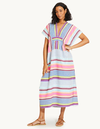 Lemlem Gasira V Neck Caftan