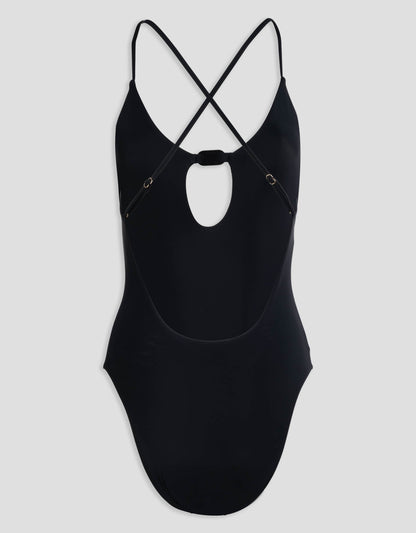 recycled nylon buckle front one piece