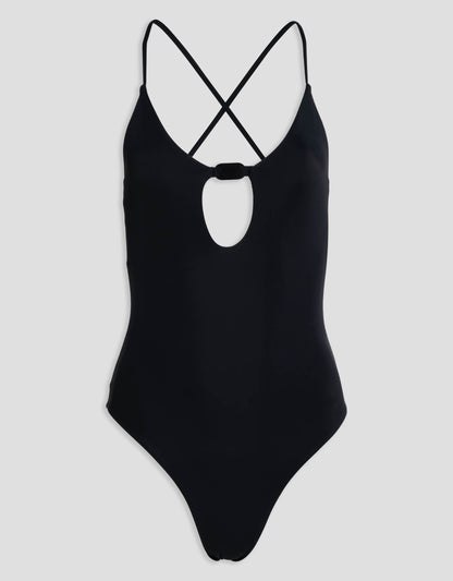 recycled nylon buckle front one piece